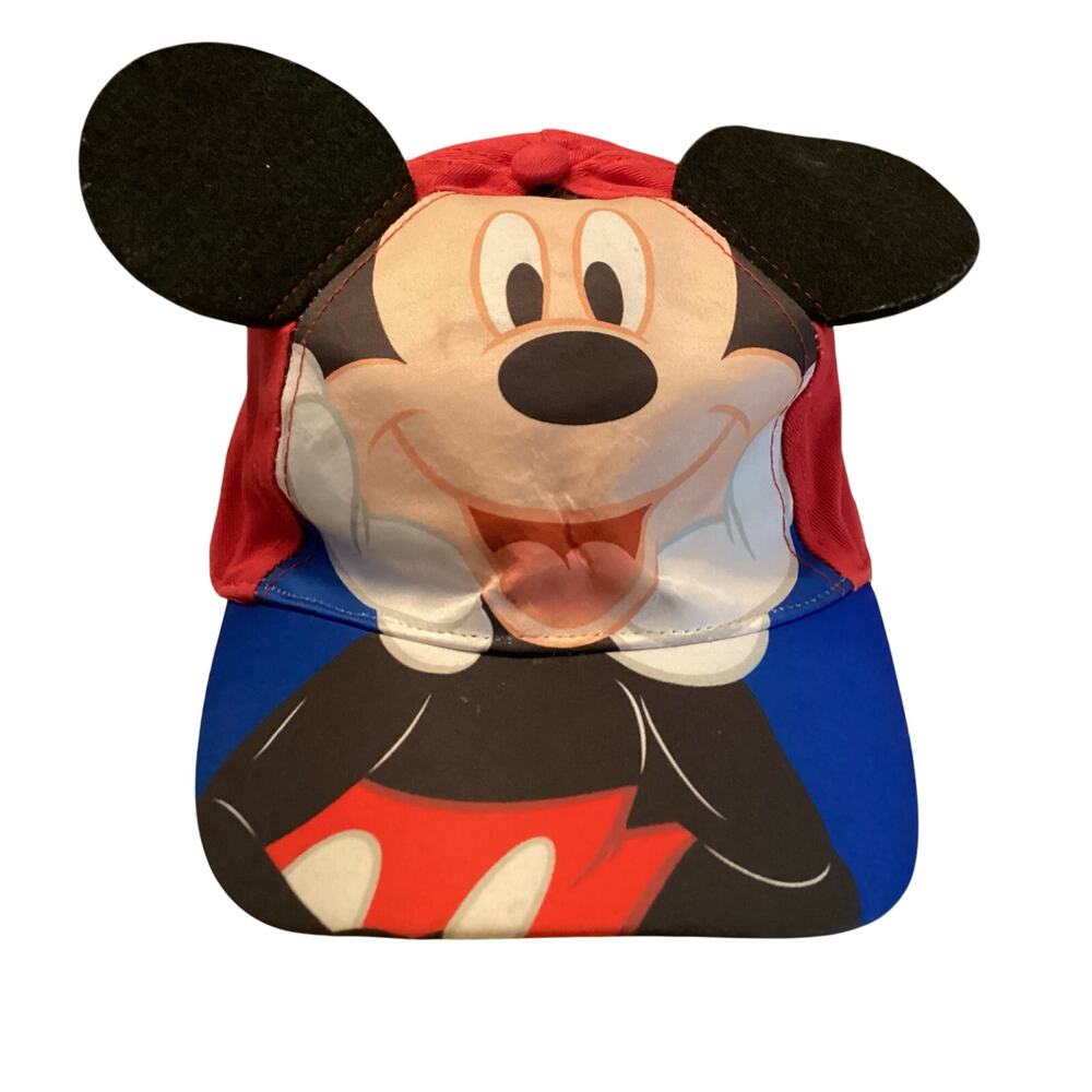Disney Mickey Mouse Kids' Aw, Shucks Red Baseball Cap with 3D Ears